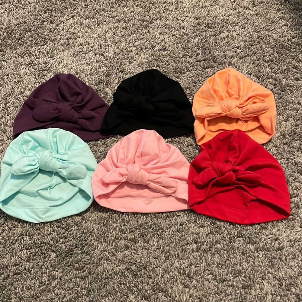 6 pack baby turbans size 6-12months
